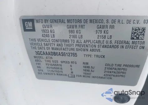 2010 Chevrolet Hhr Panel Ls из США, поврежденный, VIN 3GCAAADB6AS612765